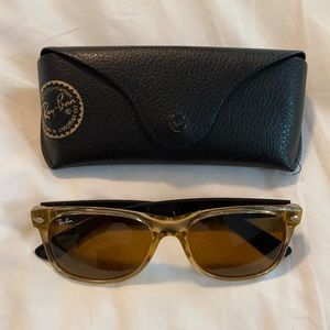 Ray Ban light brown plastic sunglasses
